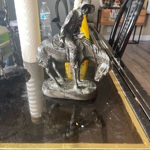 Bronze Cowboy on Horse Sculpture